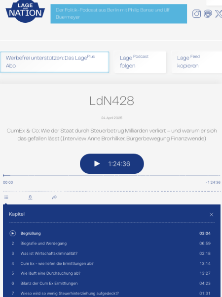 24. April | LdN428 | CumEx & Co
